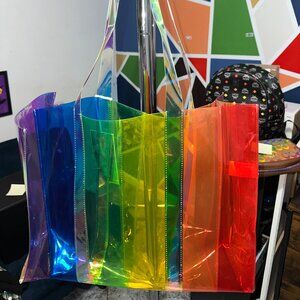 Target Pride Rainbow Transparent Tote  (NWT) & Includes Pride Rainbow Pride Pins